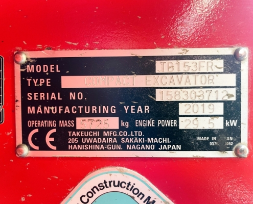 Takeuchi TB153FR Minibagger gebraucht_02