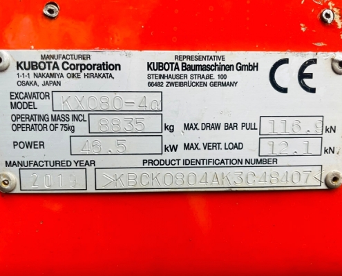 Kubota KX080-4a Minibagger gebraucht_02